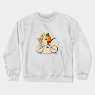 Mr. Raccoon and His Bicycle Crewneck Sweatshirt